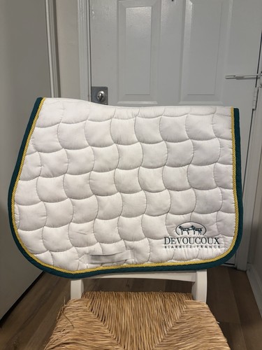 White devoucoux saddle pad - white,