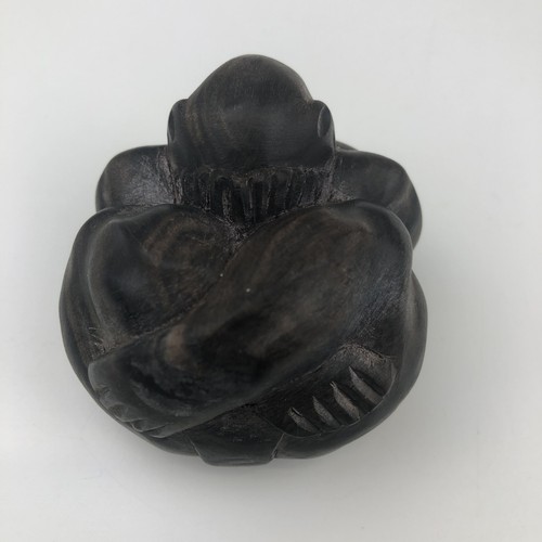 Carved weeping buddha figurine - carved,