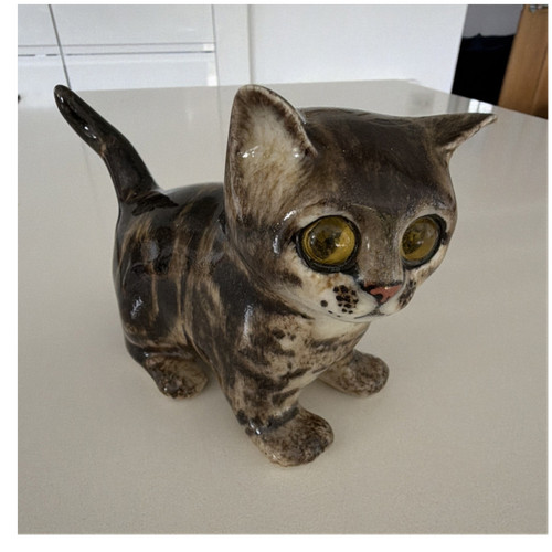 Winstanley glazed ceramic cat - winstanley,