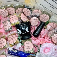 Witchcraft Mortar And Pestle Herb Kit Selenite Incense Making Gift Set Witchy