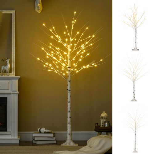 Artificial white birch tree - white,