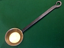 Antique brass and wrought iron ladle with original rivets, c. 1850