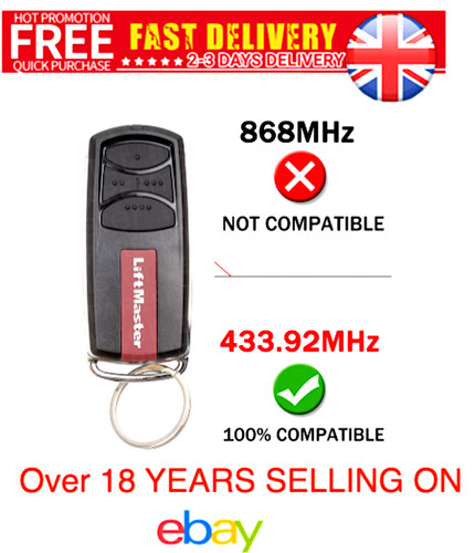 Liftmaster remote control 433 - liftmaster,