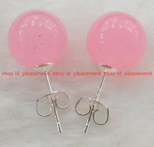Genuine natural 10mm pink - 10mm, jade