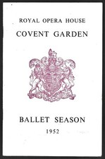 1952 Royal Opera House Programme Ballet Season Covent Garden London