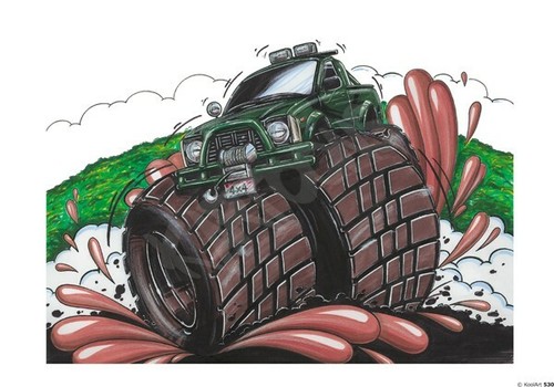 Toyota pickup green koolart - pickup,