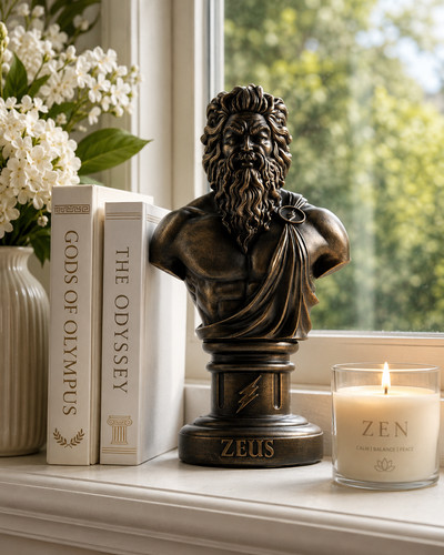 Zeus greek god bust - god,