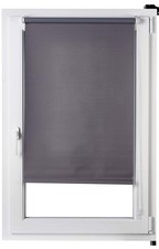Amazon Basics Blackout Roller Blind 66 x 150 Cm UV Protection Dark Grey Fabric