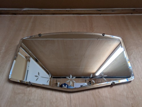 Vintage wall mirror engraved - mirror,