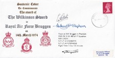 RAF Bruggen Commemorate The Wilkinson Sword. Flown in Phantom Signed Crew