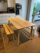 kitchen table and bench set used