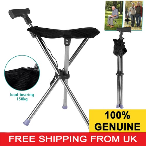 Walking stick with seat height - with,
