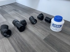 Osma Solvent Cement And Various Pvc Pipes Connectors, 2 Sizes