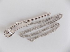 5" Brass Boatswain Whistle With Chain Bosun Call Pipe Nautical Marine Nickle Fi