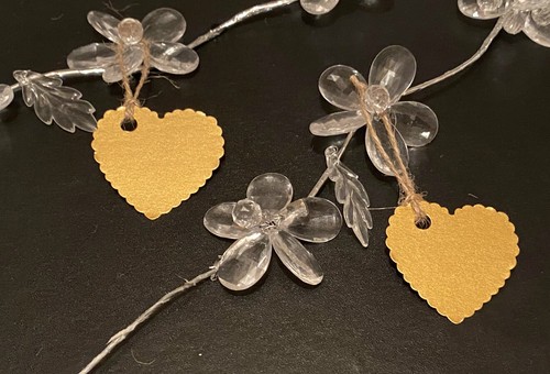Gold pearl love heart - gold,