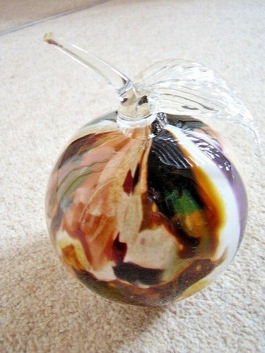 Large glass apple - glass,