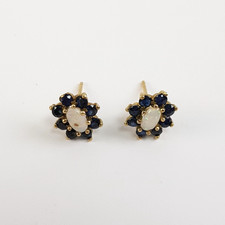 9ct 375 Gold Opal and Blue