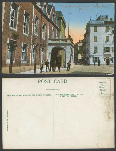 Gibraltar old colour postcard - gibraltar,