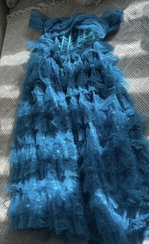 Turquoise ball gown - turquoise,