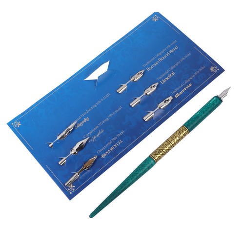 Set wood calligraphy pen art - set,