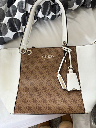 Guess brown white faux - guess, &