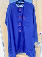 Men Purple New Dubai Attire Long Sleeve Kaftan Size 16