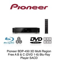 Pioneer BDP-450 3D Multi Region ABC DVD 1-6 Blu-Ray Player SACD DVD-A FLAC nb