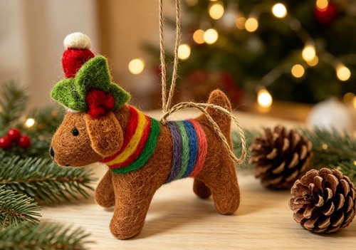 Cute handmade felt dachshund - cute,