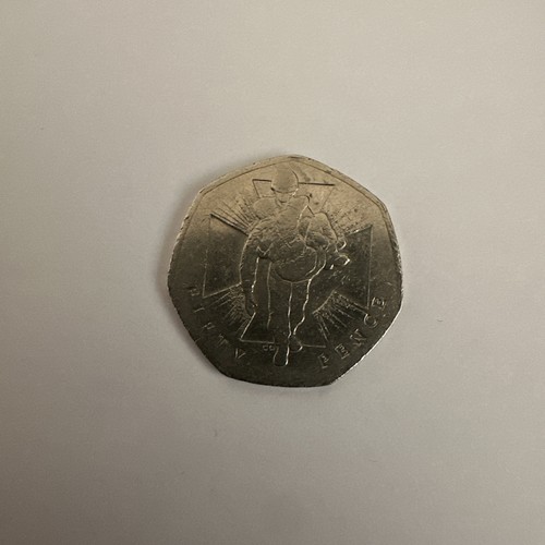 50p soldier carrying a - a,