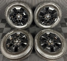 18'' GENUINE NISSAN NAVARA D40 NP300 BLACK ALLOY WHEELS TYRES ALLOYS 5JU3A