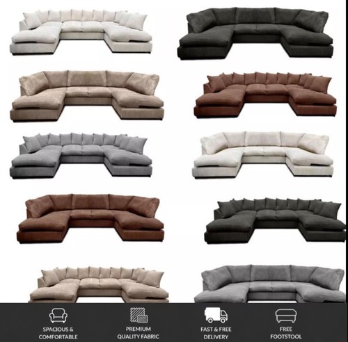 Large fibre seat shape sofa - u,