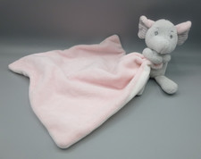 Sheldon Snuggle Elephant Grey Pink White Baby Comforter Soother Blankie Blanket