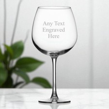 Personalised Engraved Large Full Bottle Capacity Wine Glass 26.5oz (75cl)