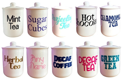 Tea coffee canisters - tea,