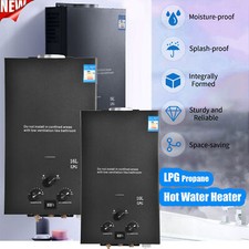 18L Gas Tankless Instant LPG Propane Hot Water Heater Boiler With Shower Kit