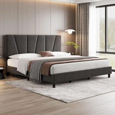 King Size Upholstered Platform