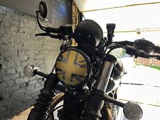 Union Jack Headlight Sticker Decal Accessory For Triumph Bobber - Gold Etch