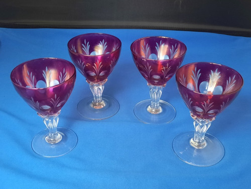 Vintage set four bohemian - four,