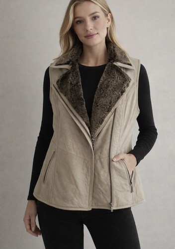 Lakeland leather gilet size - lakeland,