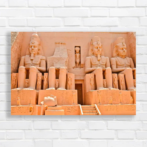 Ancient egyptian statue canvas - statue,