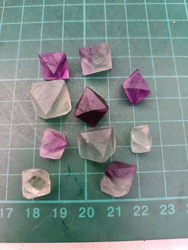 Tetrahedral fluorite crystals - tetrahedral,