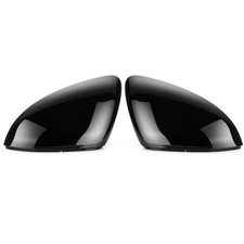 Pair Rear view Wing Mirror Cover for VW Golf GTI MK7 7.5 2013-2018 Gloss Black