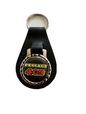 Black leather keyring fob for - black,