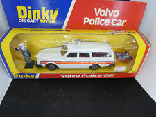 Dinky Toys 243 Volvo Police Car with 2 signs and 4 bollards Boxed Made in Italy