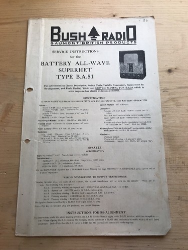 Bush radio service - radio,