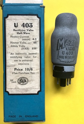 Mazda u403 half wave rectifier - wave,