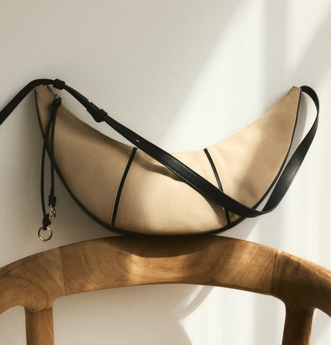 Curved shoulder bag women - bag,