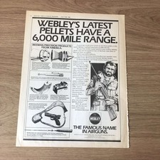 GUNS61 MAGAZINE ADVERT 12X9 WEBLEY BEEMAN SILVER BEAR PELLETS