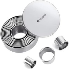 12-Piece Stainless Steel round
