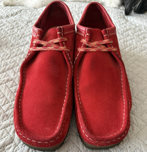 Clarks men red - men's, suede